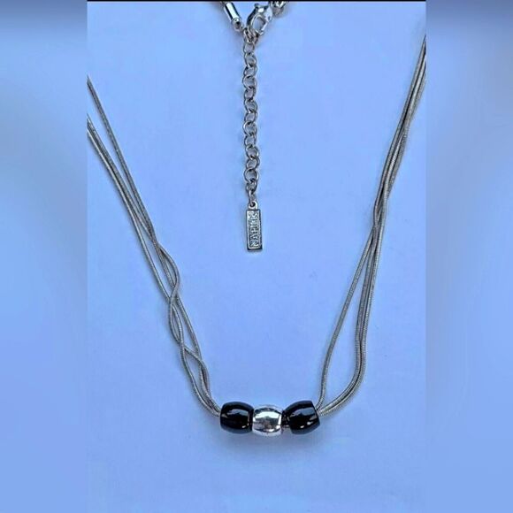 Napier Silver Multi-layer Bead Necklace - Picture 1 of 1